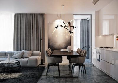 modern dining area