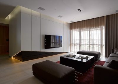 modern tv cabinet with view