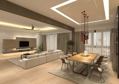 3D Drawing Contemporary Living room