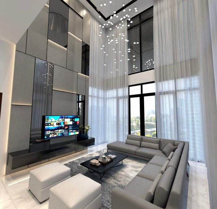 Bungalow design High Ceiling House