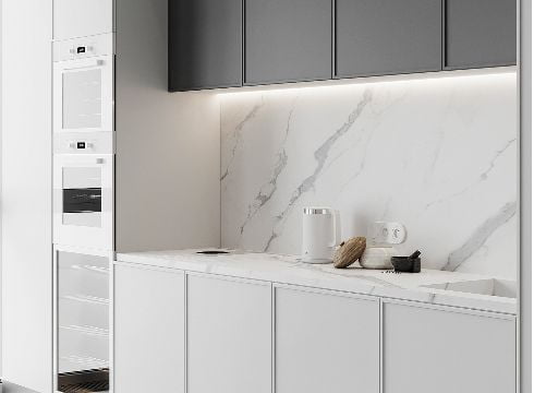 modern white kitchen cabinets