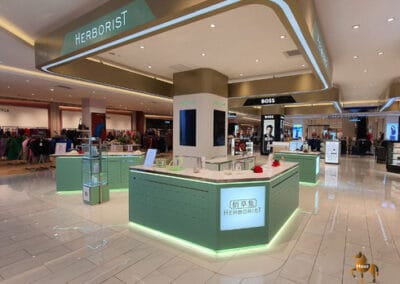 herborist kiosk commercial fit out design bukit jalil