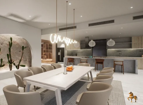 modern minimalist dining table interior design dining room