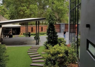 modern bungalow design with landscape