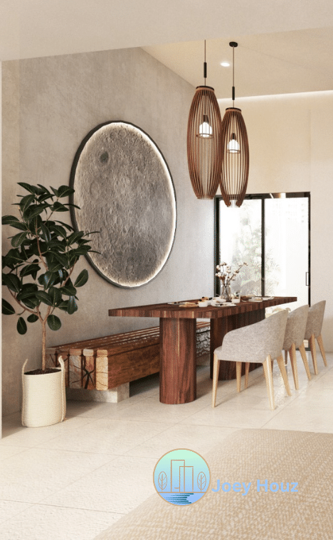 modern house design modern-house-design. A cozy dining area perfect for gathering. Modern style meets natural elements in this dining space. Warm wood tones and soft lighting create a welcoming atmosphere.