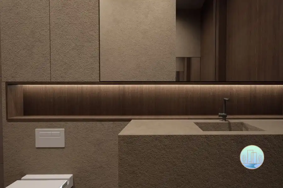 Luxury modular tiny house bathroom
