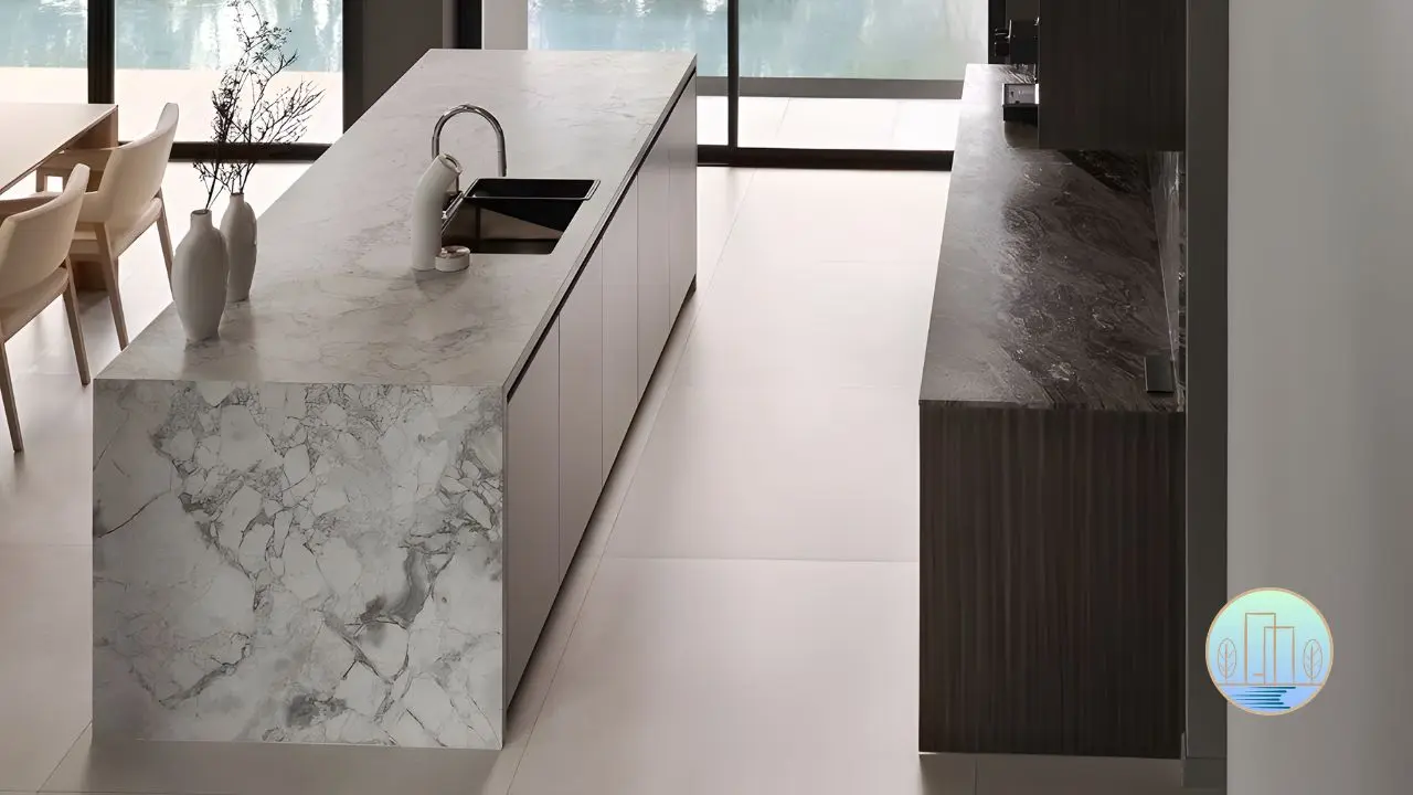 Contemporary bungalow kitchen renovation in Malaysia featuring custom cabinets and practical layout