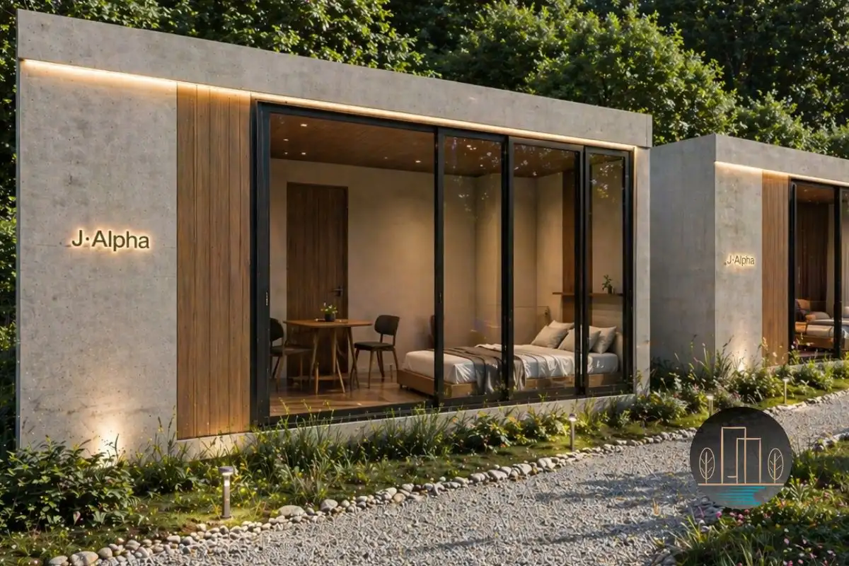 J-Alpha one bedroom luxury tiny house exterior, Malaysia