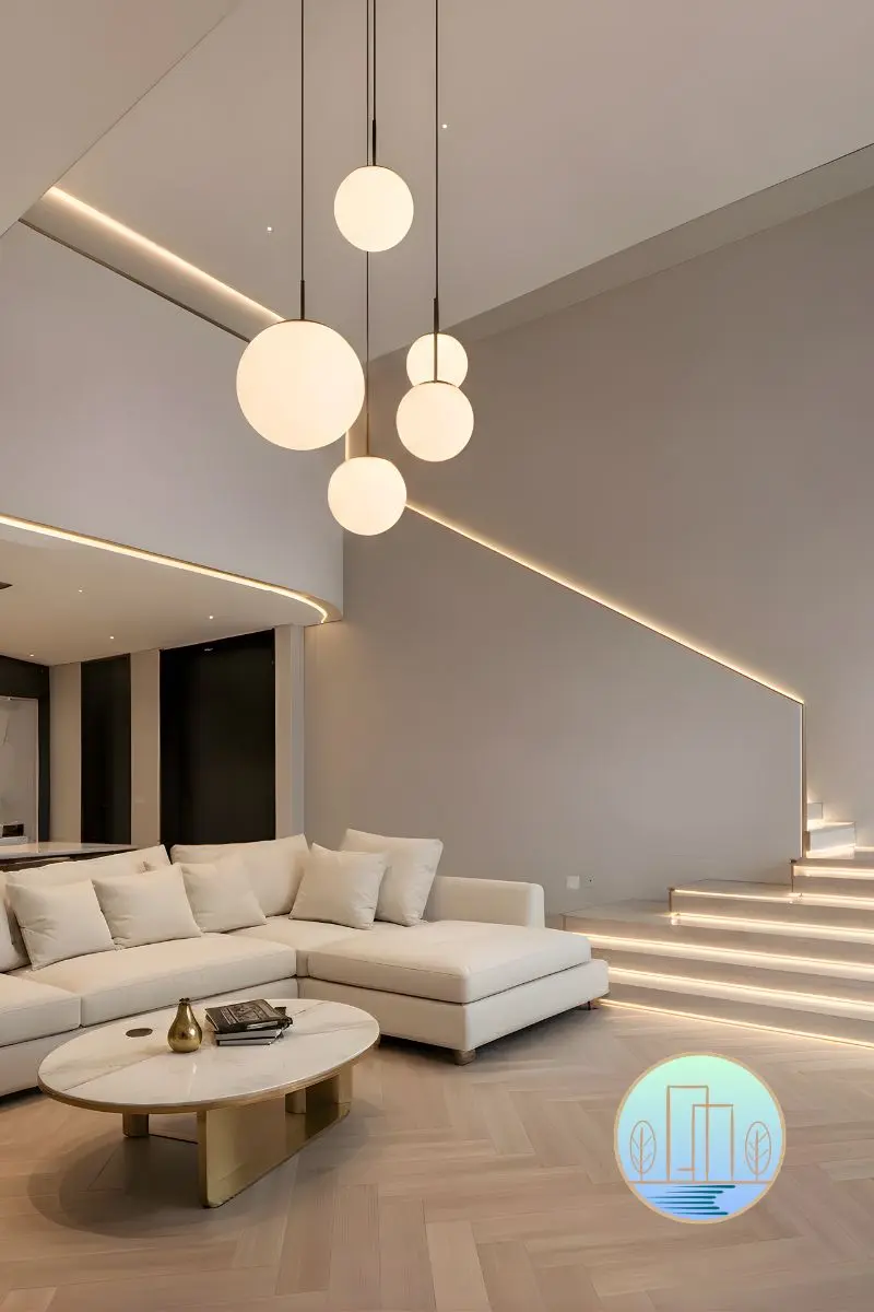 Modern quiet luxury living room bungalow design Malaysia — Houz Design